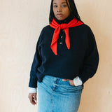 Merino Triangle Scarf in Red