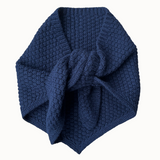 Lambswool Triangle Scarf in Navy