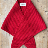 Lambswool Triangle Scarf in Red