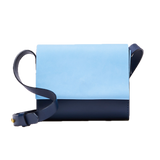 Mini Two Tone Blue Leather bag by LPOL