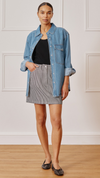 Ticking Stripe Short Skirt by Albaray