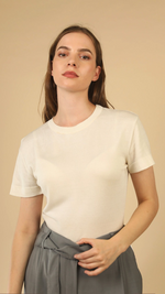 The Essential Silk Knitted T-Shirt by Lora Gene