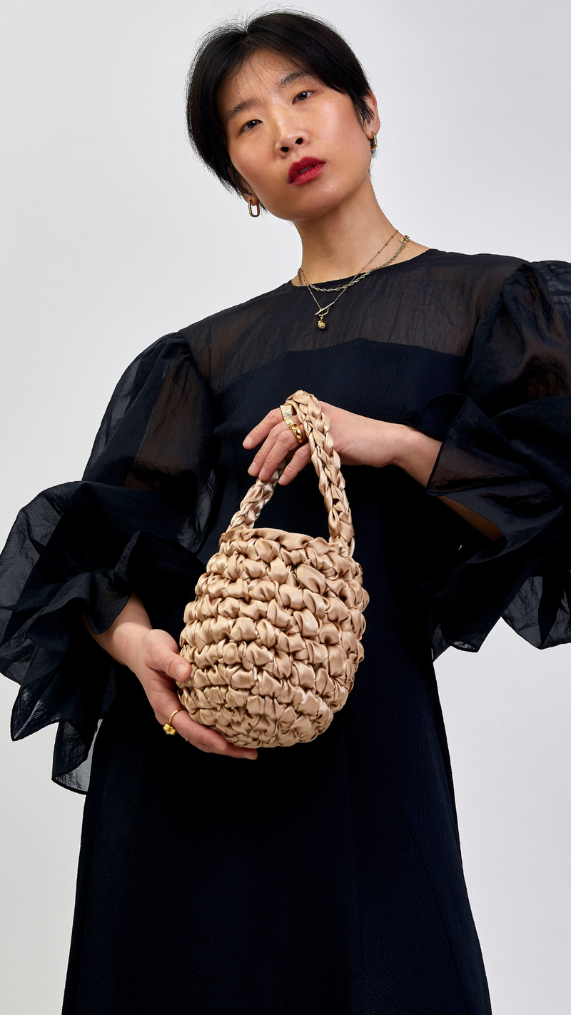 Hive Bucket Bag in Champagne by Isla de Gar