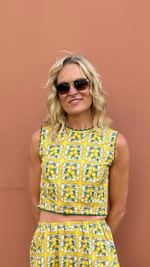 Havana Top in Lemon Print by The Well Worn