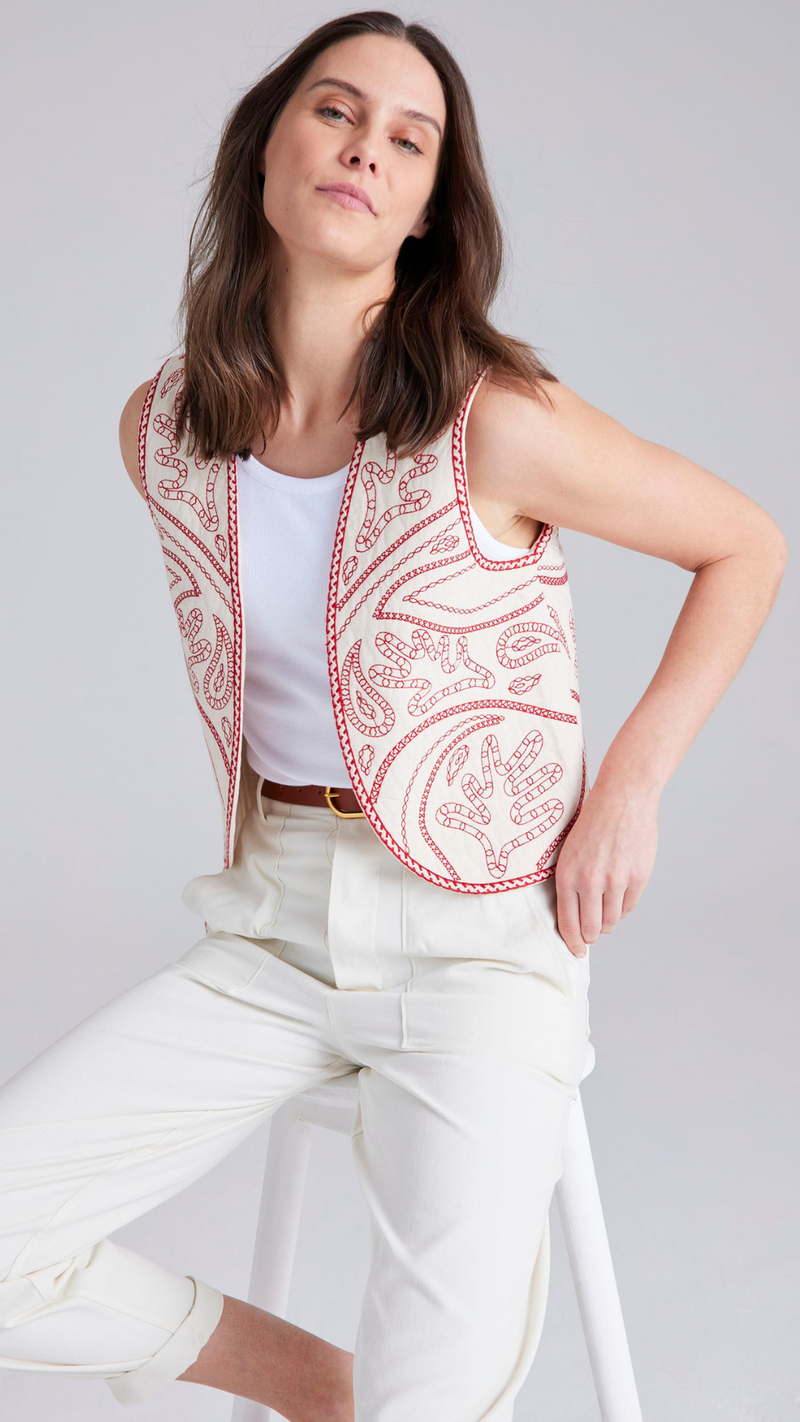 Embroidered Waistcoat by Cape Cove
