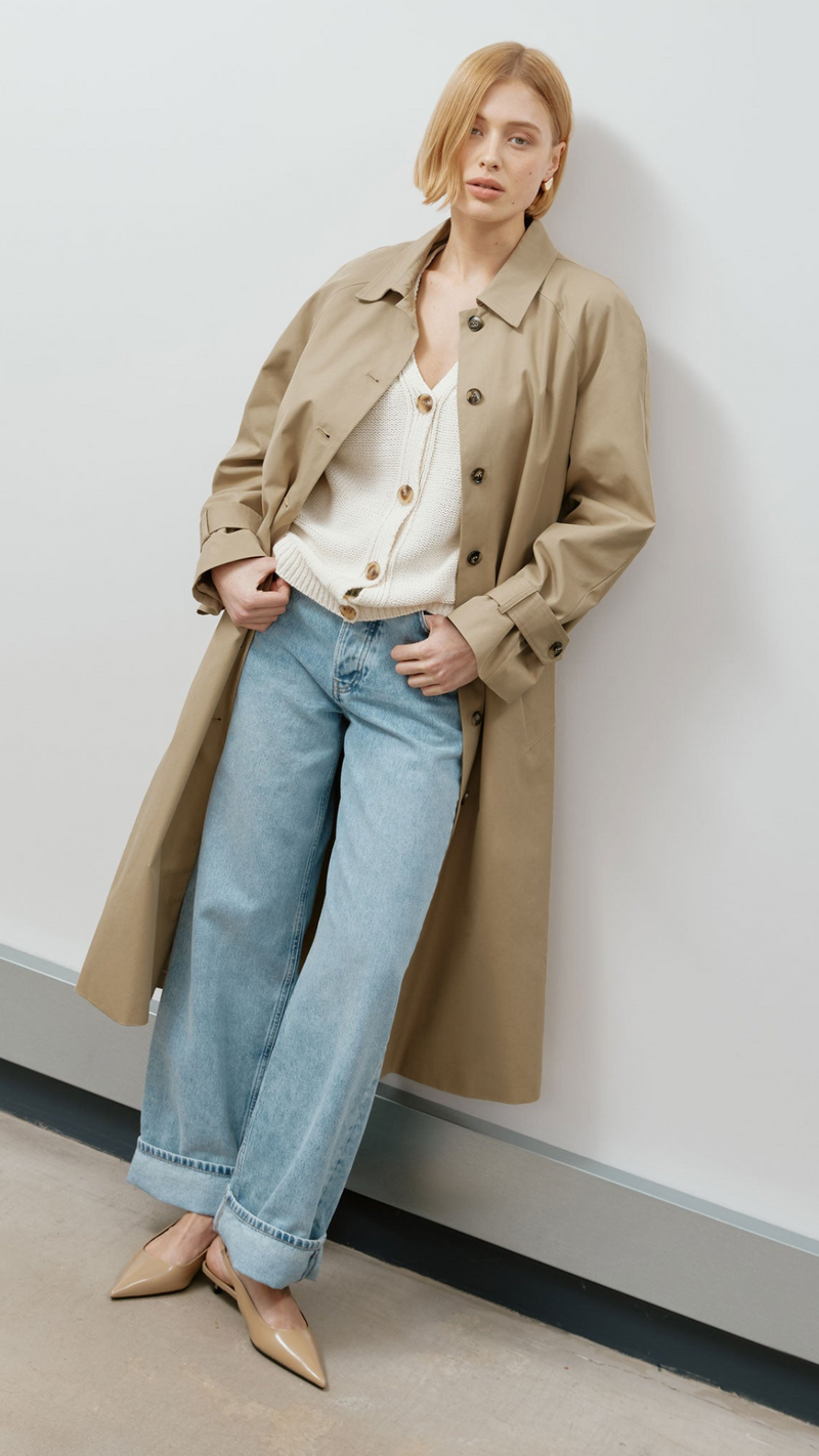 Relaxed Single Breast Trench Coat