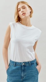 White Cotton Tank Top