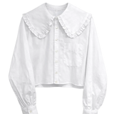 White Shirt with Big Collar
