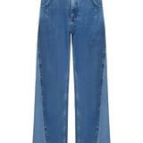Nina Barrel Leg Jean in Two Tone