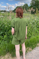 Bessie A-Line Short in Rich Green by Saywood