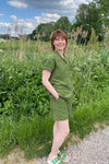 Bessie A-Line Short in Rich Green by Saywood