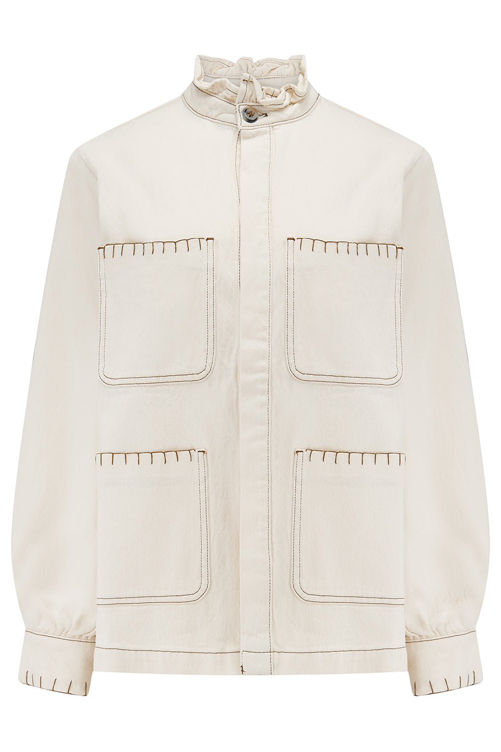 Pablo Jacket in Ecru Denim - seventy + mochi