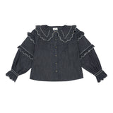 Phoebe Blouse in Indigo Rinse - seventy + mochi