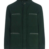 Pablo Quilted Denim Jacket in Dark Pine