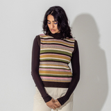 Fairisle Lambswool Waistcoat in Cocoa