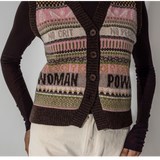 Fairisle Lambswool Waistcoat in Cocoa