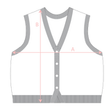 Reversible Fairisle Lambswool Waistcoat in Klein & Claret