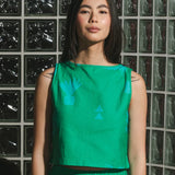 Organic Cotton & Linen Two-Way Tank in Meadow Flow