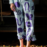 Organic Cotton Pyjama Bottoms in Blue Things