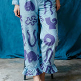 Organic Cotton Pyjama Bottoms in Blue Things
