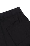 Amelia Wide Leg Trouser in Black Organic Cotton & Linen by Saywood