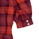 Rosa Puff Sleeve Shirtdress, Pink Coral Tartan Check