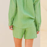 high wiasted linen shorts – alternate view
