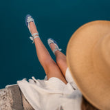 Capri Wedge - Iris Blue