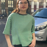 Else Striped T-Shirt in Khaki/Mint