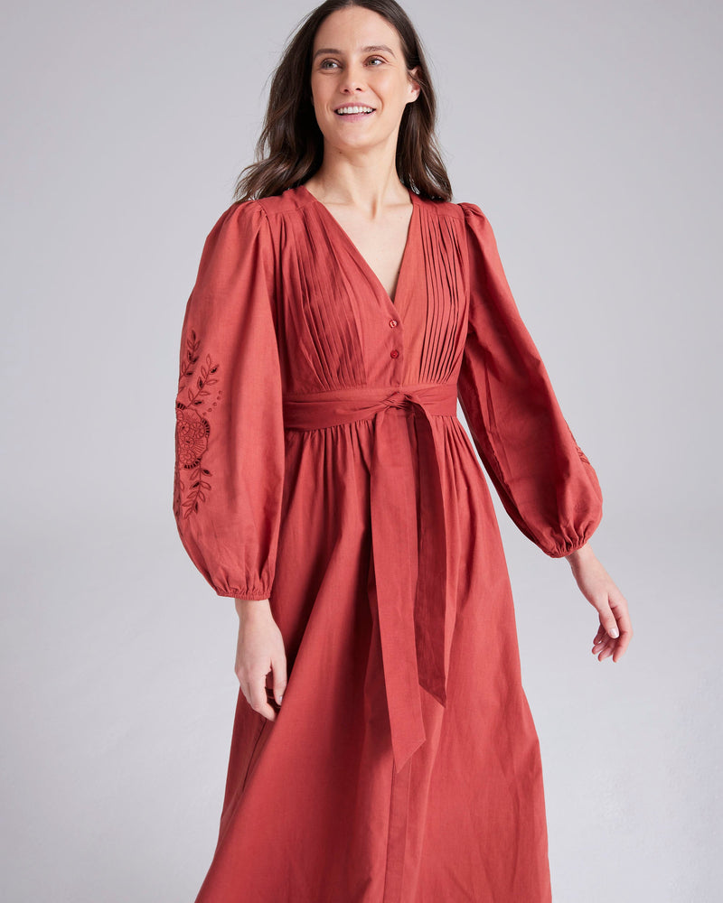 Carla Embroidered Dress by Cape Cove