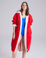 Snuggler Red Waterproof Changing Robe by Cape Cove