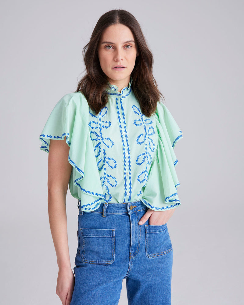 Flora Ruffle Blouse by Cape Cove