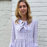 Chelsea Dress in Lilac Gingham