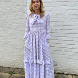 Chelsea Dress in Lilac Gingham