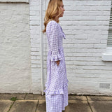 Chelsea Dress in Lilac Gingham