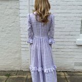 Chelsea Dress in Lilac Gingham