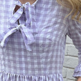 Chelsea Dress in Lilac Gingham