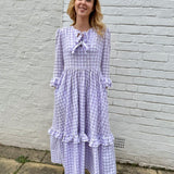 Chelsea Dress in Lilac Gingham