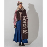 Do No Harm Take No Shit Lambswool Cardigan in Cocoa & Calamine