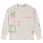 Cross Stitch Jumper in Ecru Jumper Black & Beech
