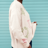 Cross Stitch Jumper in Ecru - Pre Order Jumper Black & Beech