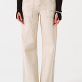 Eden Wide Leg Jean in Pebble