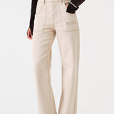 Eden Wide Leg Jean in Pebble