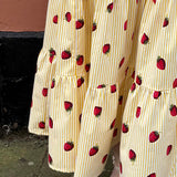 Romana Skirt Strawberry Stripe