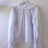 Luna Blouse in White Broderie