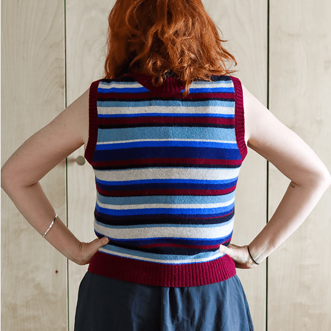 Fairisle Lambswool Waistcoat in Klein Waistcoat Black & Beech