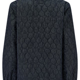 Frida Sherpa Collar Quilted Jacket in Nightfall