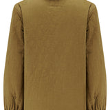 Frida Sherpa Collar Quilted Jacket in Olive