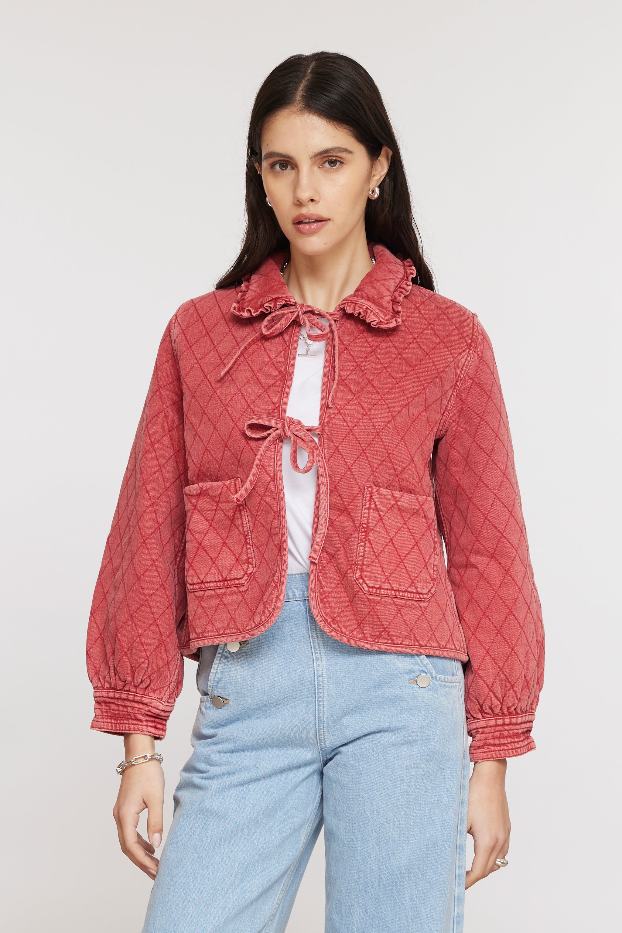 Heidi Jacket In Vintage Red - seventy + mochi