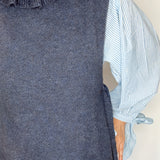 Luci Tie Side Tabard in Midnight Navy
